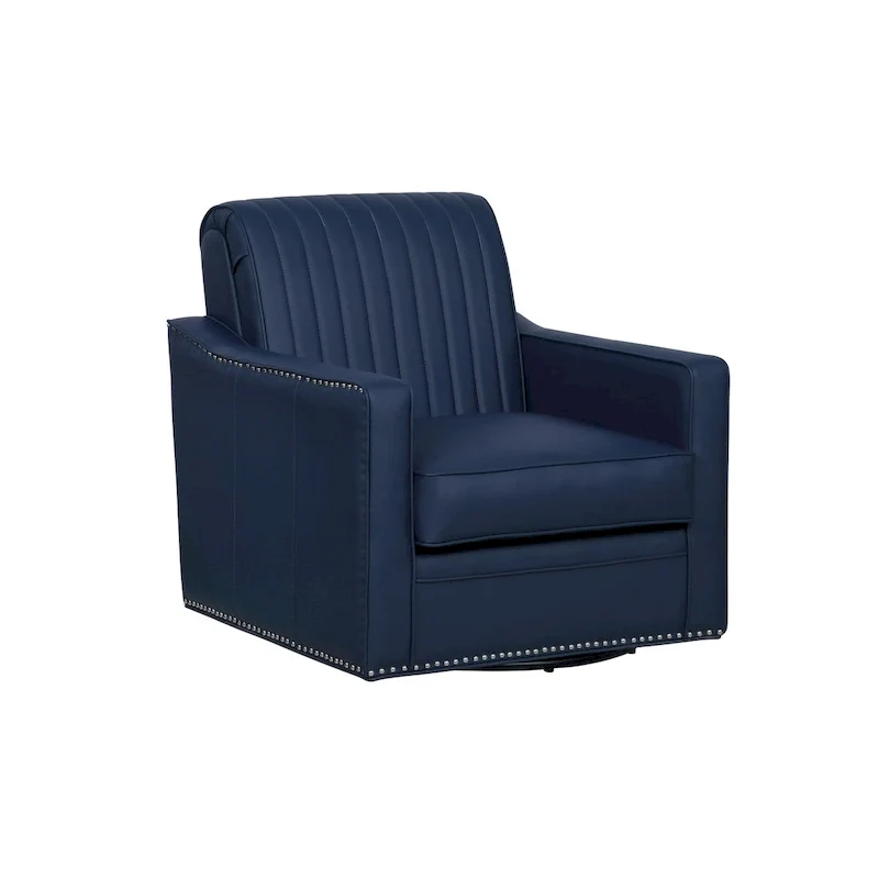 Carlota Faux Leather 360 Swivel Accent Chair