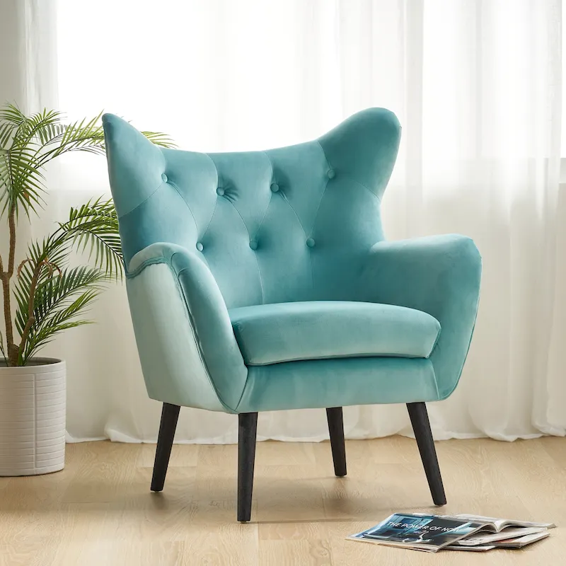 Alyssa Mid-century Upholstered Arm Chair by Christopher Knight Home - 30.25D x 34.25W x 39.75H