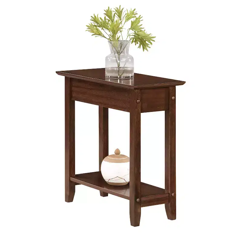 HomeStock Belmont Compact End Table with Built In Magazine Rack, C Frame Design for Easy Sofa Placement and Convenient Living Room Use