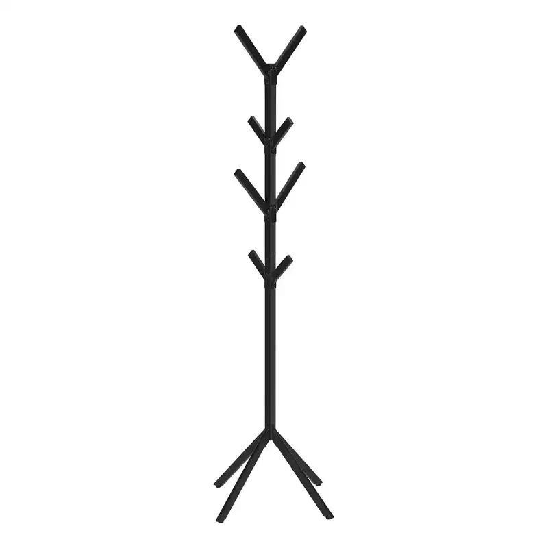 70 Freestanding Metal Coat Rack 8 Hooks Hall Tree for Entryway Bedroom