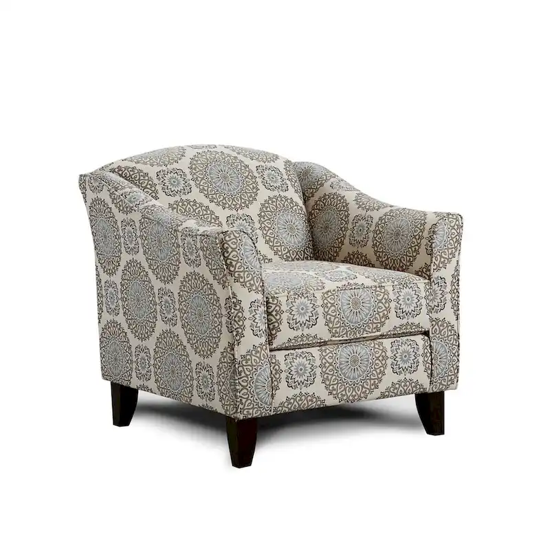 Twilight Grey Rayon Accent Chair