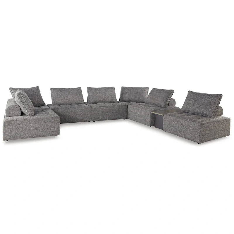 Signature Design by Ashley Bree Zee Gray 8-Piece Outdoor Sectional - 152 W x 152 D x 35 H