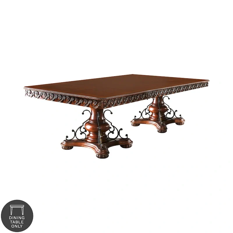 Cherry 120-inch Wood Expandable Dining Table