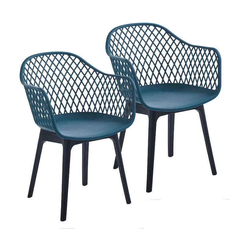 Dining Chairs 2-Pack, Plastic Shell And Legs